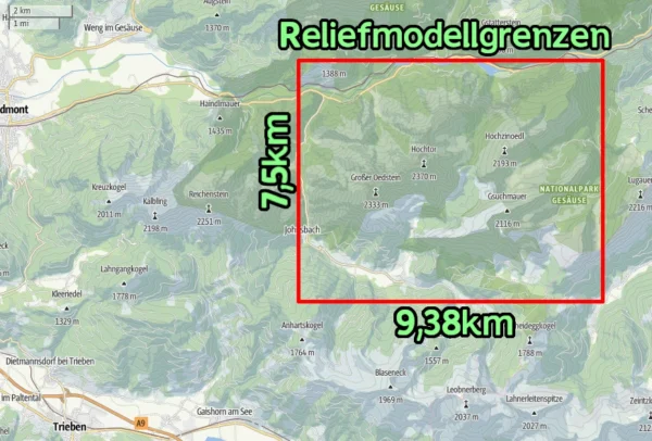 Bergreliefmodell - Hochtor (2369m) – Bild 4