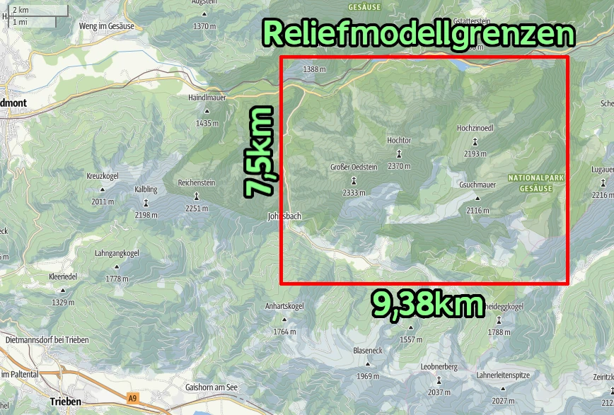 Bergreliefmodell - Hochtor (2369m) – Bild 4