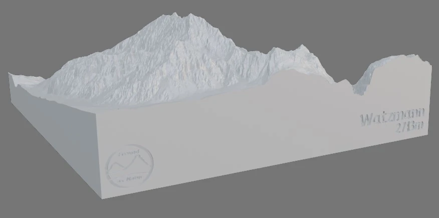 Bergreliefmodell - Watzmann (2713m) – Bild 8