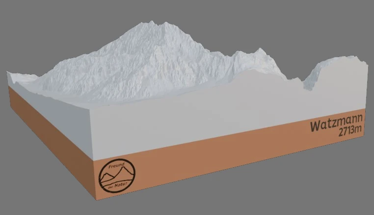 Bergreliefmodell - Watzmann (2713m) – Bild 7